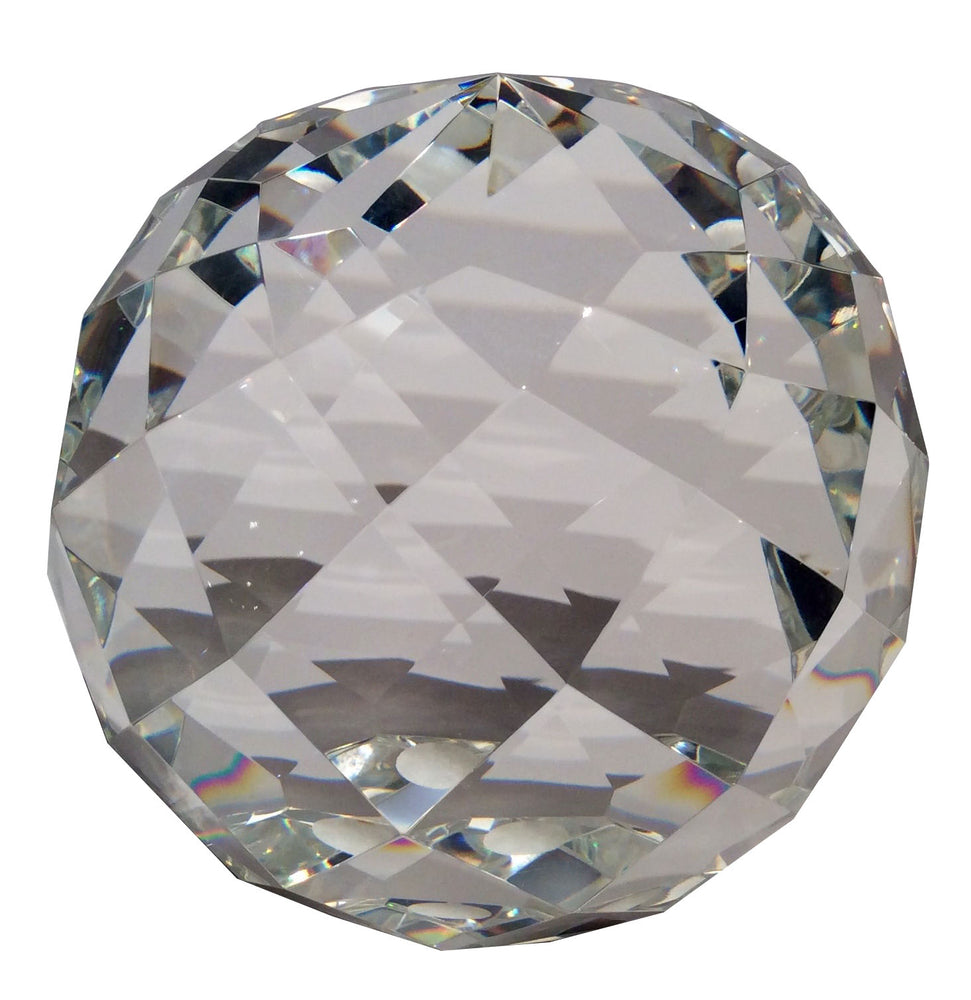 Faceted Crystal Ball 6"
