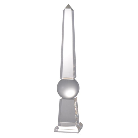 Crystal Obelisk Sphere 21"