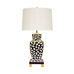 Hand Painted Leopard Lamp 32"h