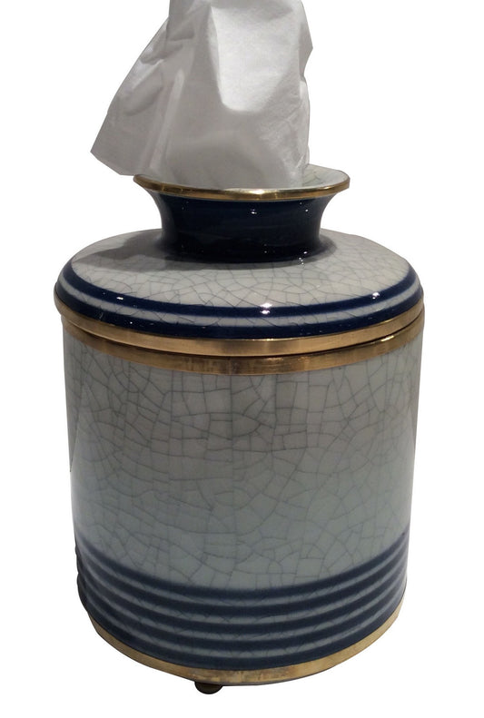 B&W Line Tissue Box