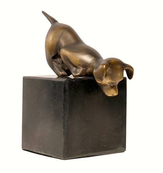Dog on Marble Base