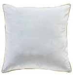 White/Gld Velvet Pillow, 24X24