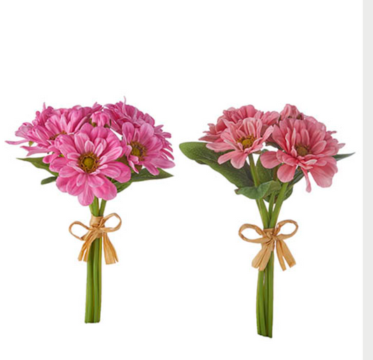 11" Real Touch Pink Zinnia Bundle
