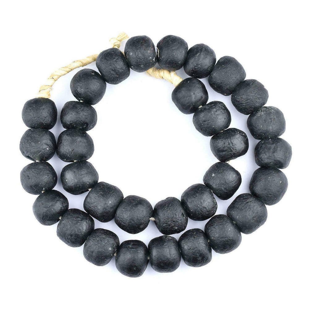 Sea Glass Beads 1.25 Black