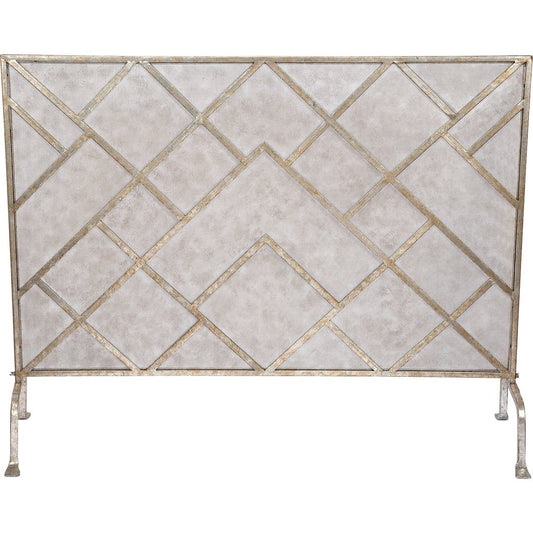 Champagne Fireplace Screen 45x32