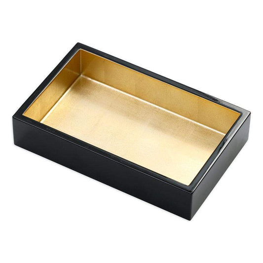 Black with Gold Lacquer Guest Towel Holder