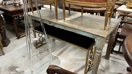 Aqua Painted Table 60x30x31h