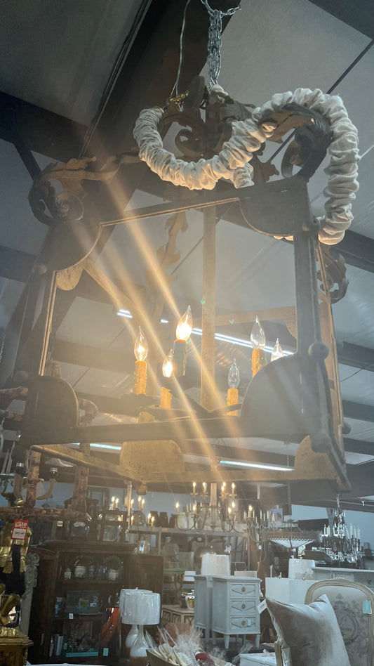 Iron Lantern 26x26x40h