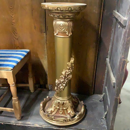 Gilt Pedestal 11.5dia34.5h