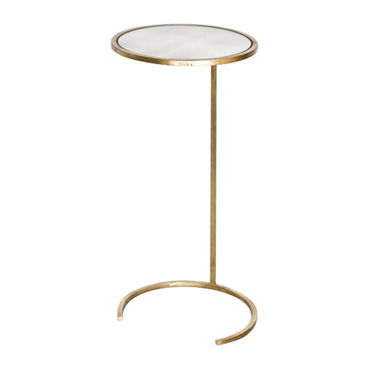 Rd Cigar Table Gold 12dia26"h
