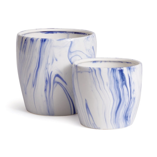 BB Marbleized Pots Blue